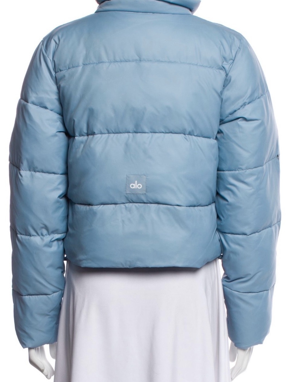 Alo yoga gold rush puffer winter frost blue xs